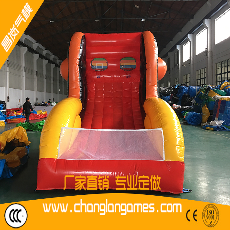 廠家直銷充氣籃球框氣模出口 inflatable basketball game for sale