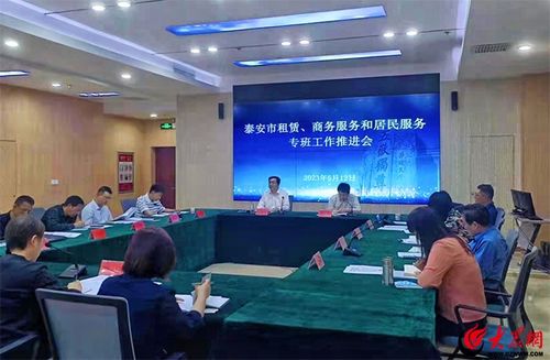 泰安市租賃 商務服務和居民服務專班工作推進會召開