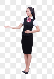 商務親和職業女性客服全身照